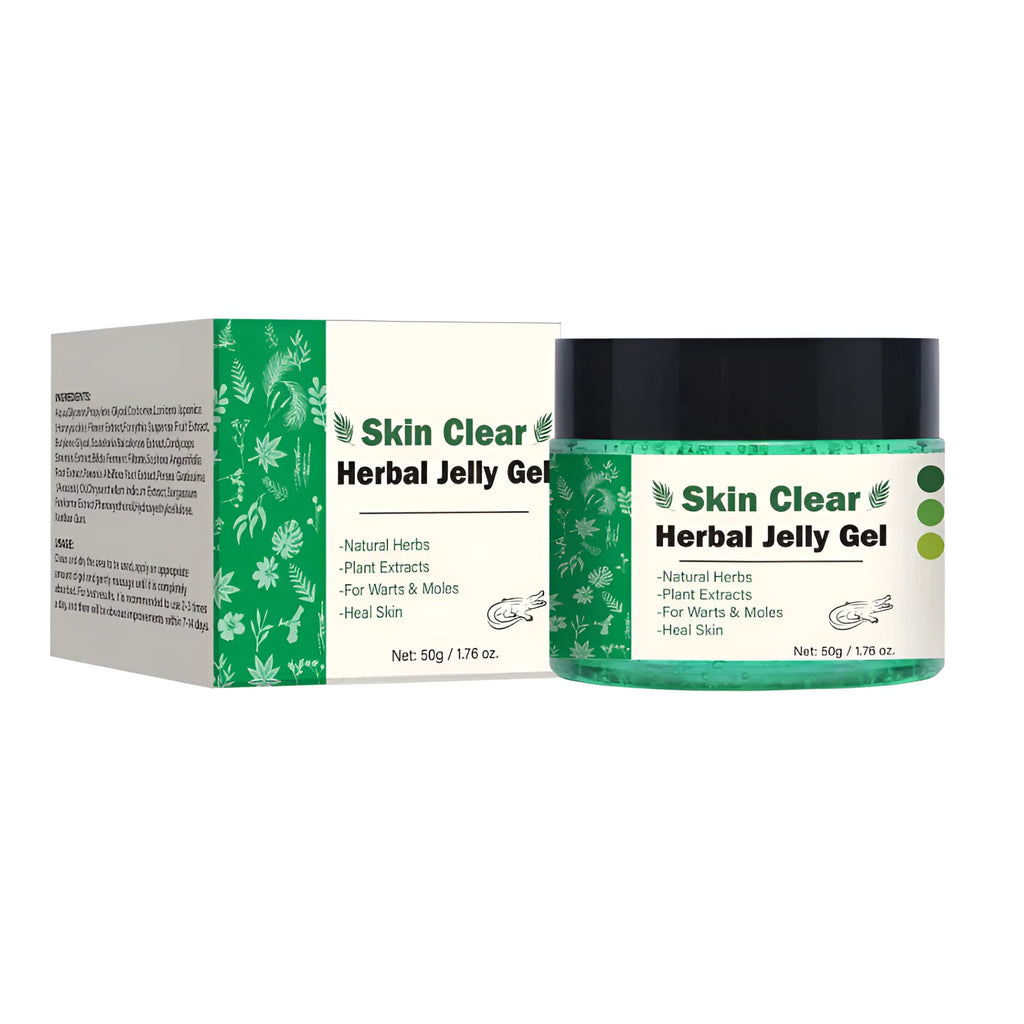 Clear herbal gel 50g tub for skincare moisturising with natural plant-based formula