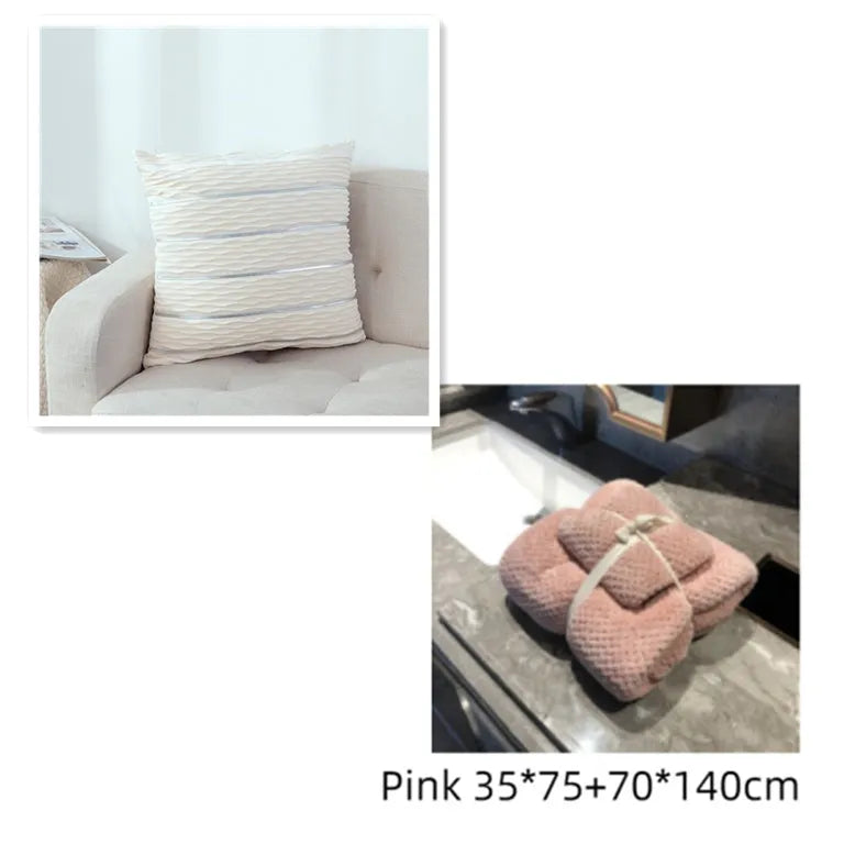 Plush velvet cushion cover 45x45cm in silver gray for sofa or bed decoration