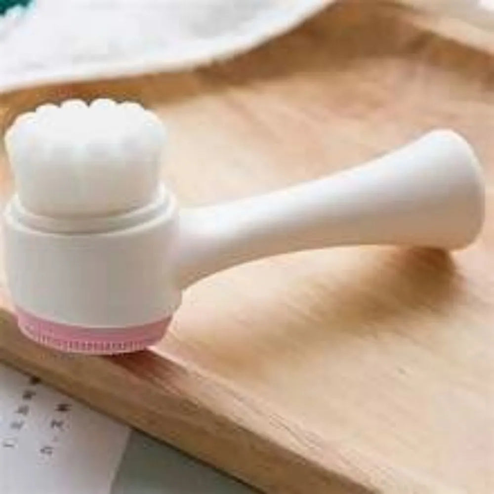 Blue pet paw brush with nylon bristles for dog and cat grooming
