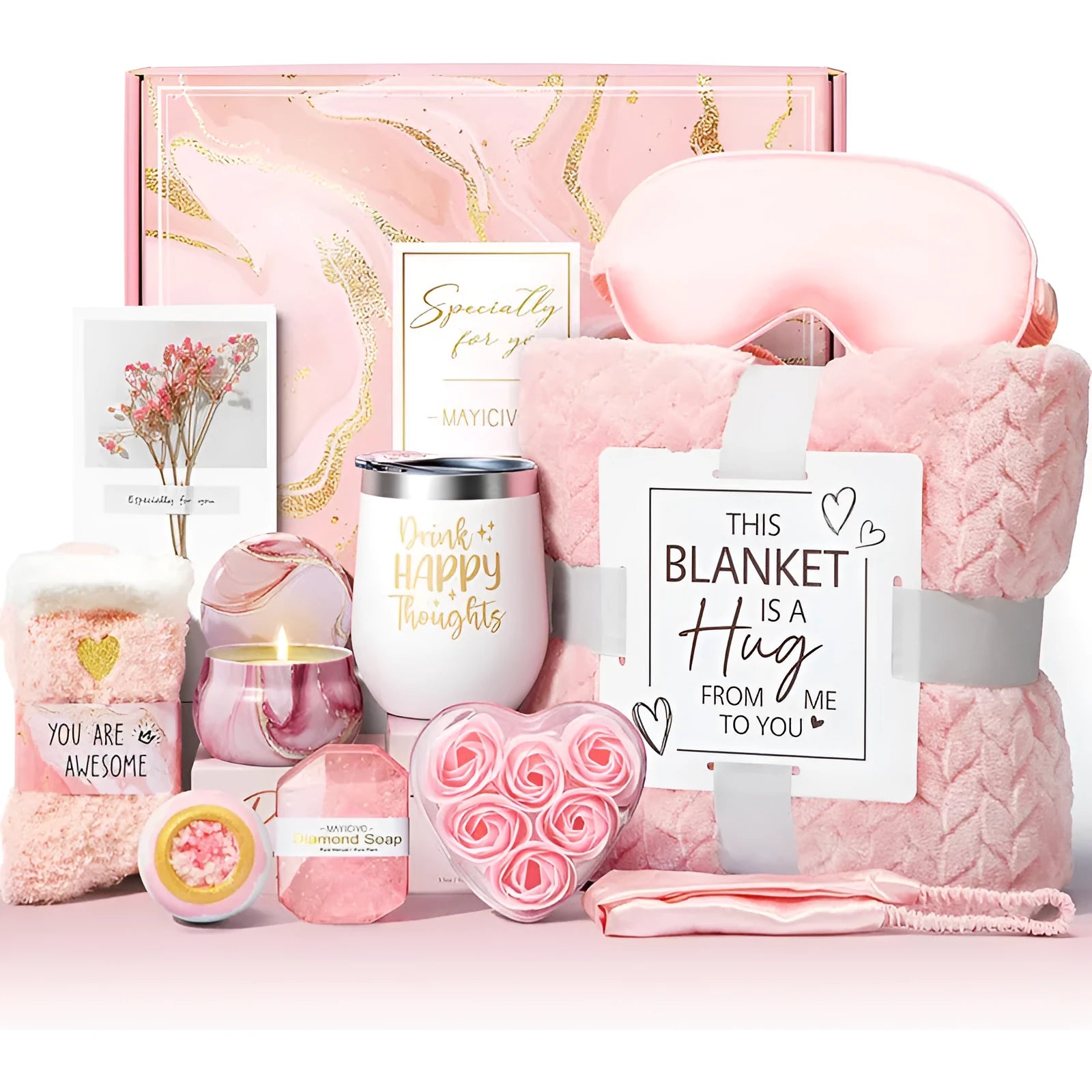 Aromatherapy candle soap bath gift set in modern simplicity style with 27x23x13cm plastic packaging