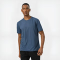 Summer lightweight breathable quick-dry short sleeve shirt in dark gray for men's sports and leisure