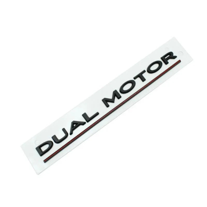 ABS plastic performance letter bumper sticker for Tesla Model 3 modification.