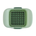 Multifunctional green vegetable chopper with hand press and stainless steel blade for slicing potatoes and onions