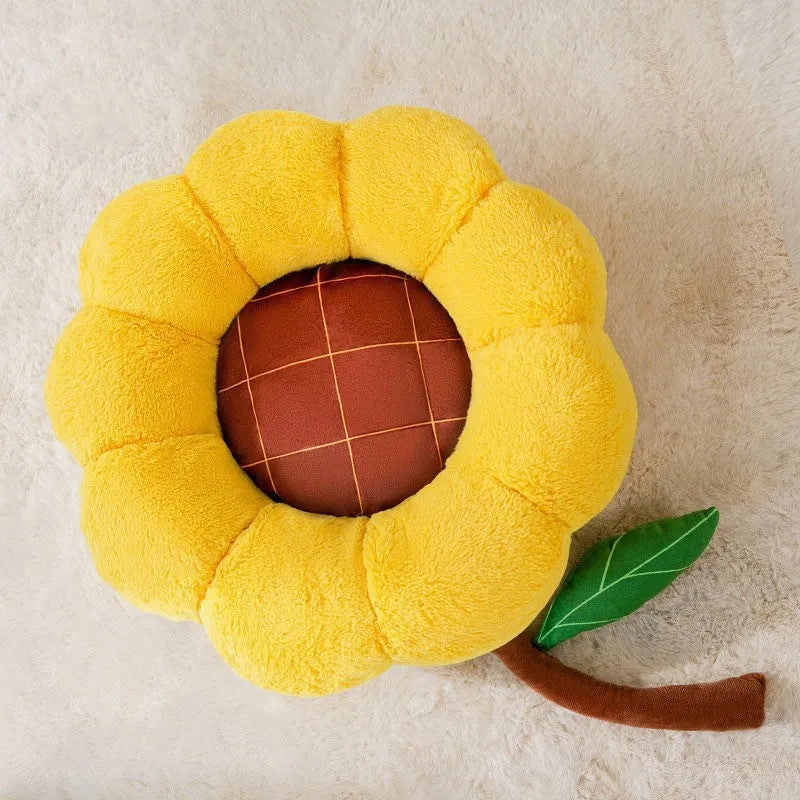 Cat nest mat in PV velvet and crystal super soft fabric, green dinosaur colour, size L 55x55x18 cm