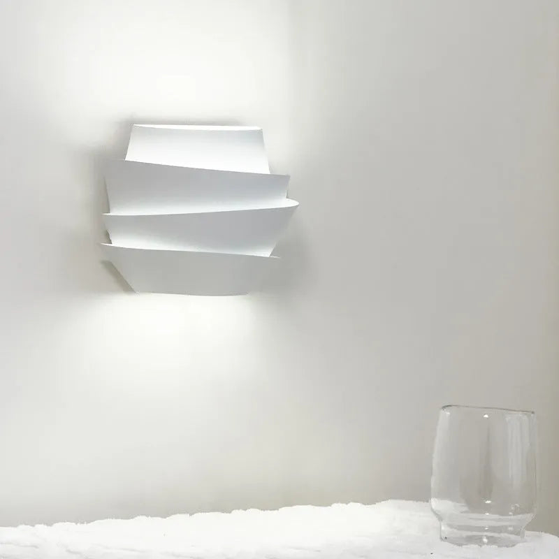 Modern minimalist white wall lamp with pine cone shape for bedroom bedside or aisle