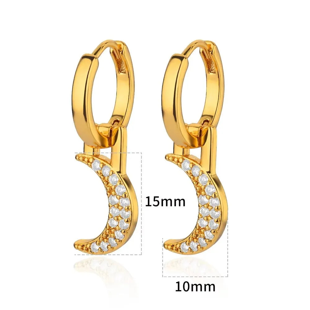 Women's copper geometric butterfly earrings with diamond treatment in multiple colour options