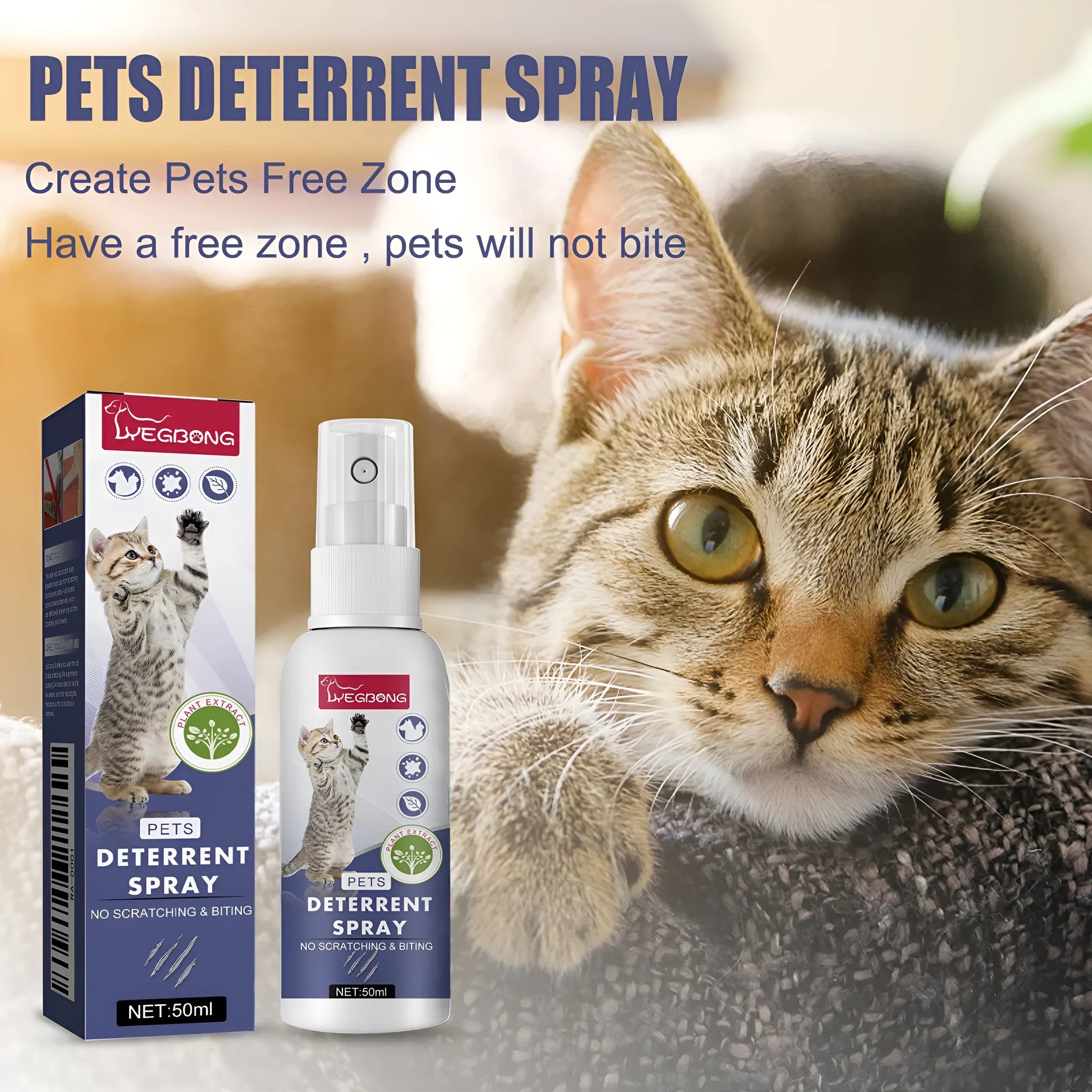 50ml boxed pet anti-scratch training spray for dogs and cats deterring scratching on door and sofa