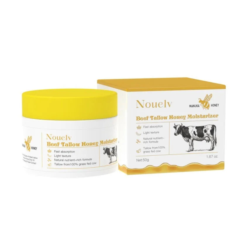 50g jar of honey tallow moisturising cream for dry and combination facial skin