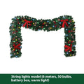 European style Christmas rattan pine cone bow decoration with PVC construction