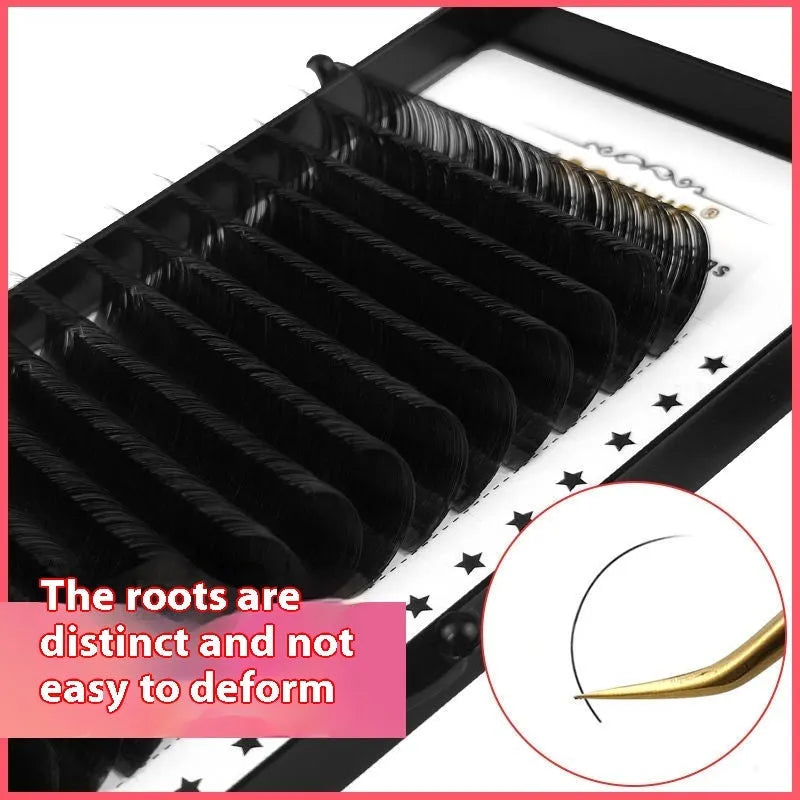 16-row dense false eyelashes in mink hair showing natural volume with multiple length options