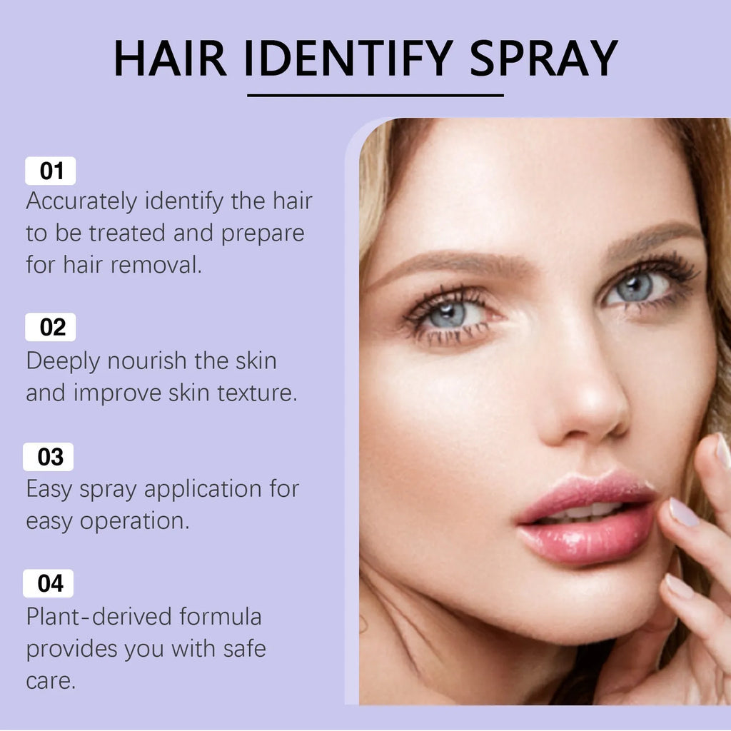Hair removal spray set 120ml portable home non irritating herbal extracts bottle
