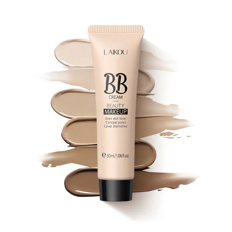 30ml tube of BB cream makeup in nine shades from ivory white to brown