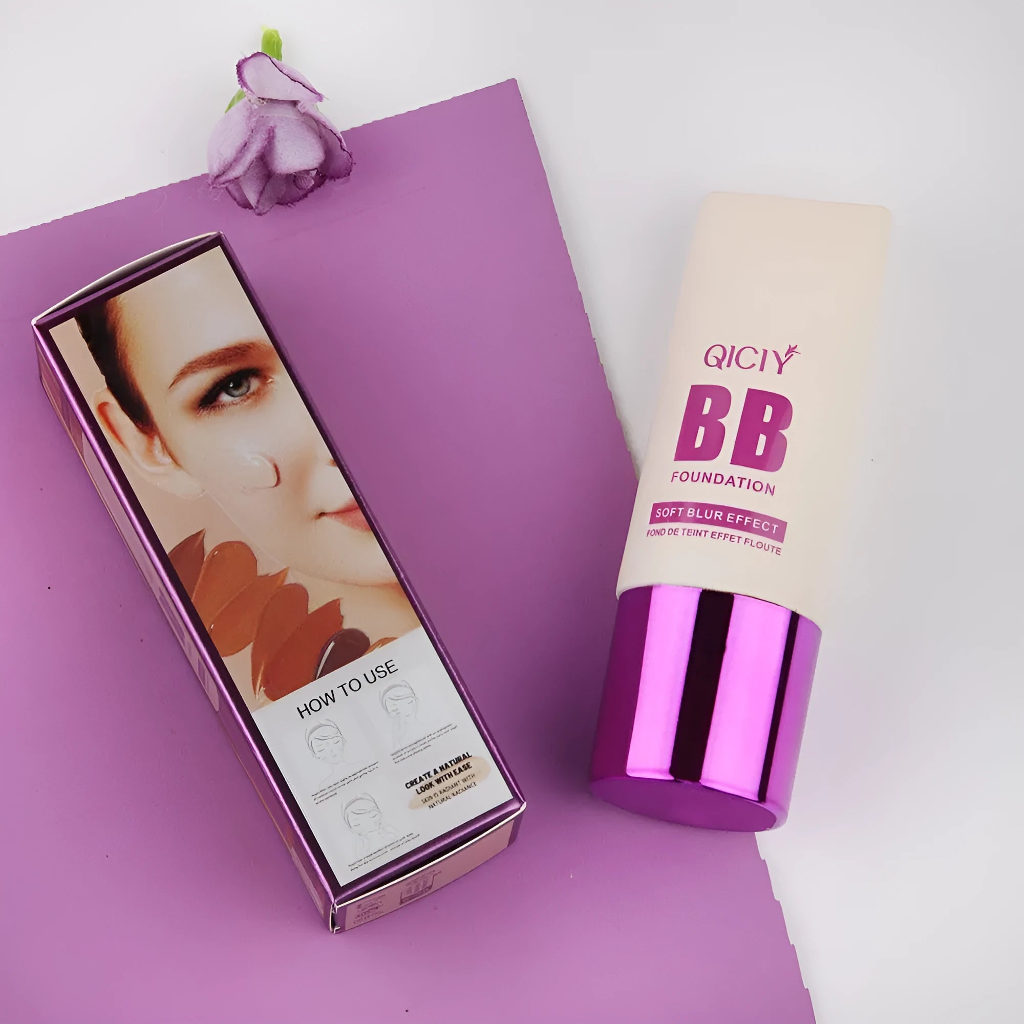 Feeding bottle liquid foundation BB cream in 10 brightening shades with colour repair properties
