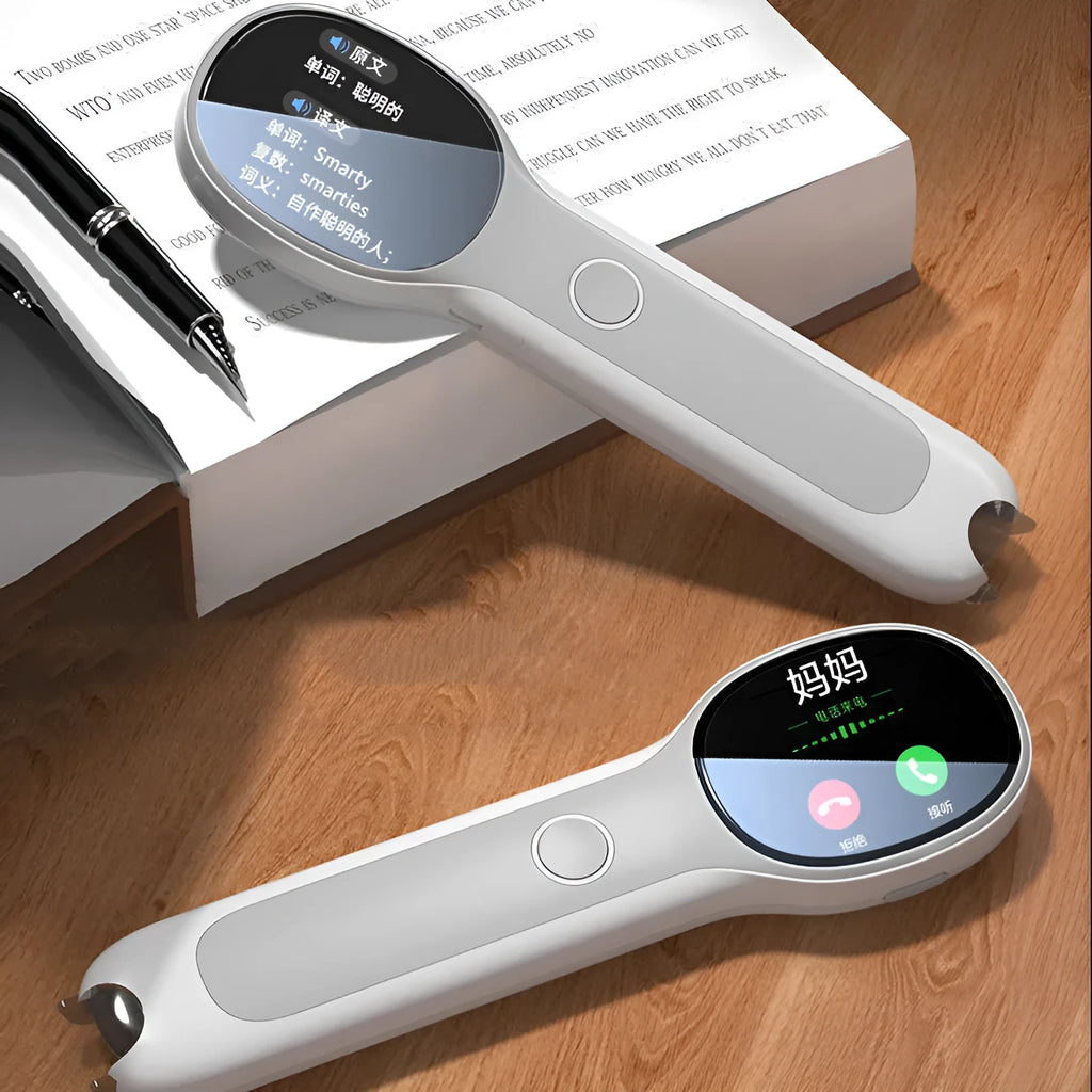White Universal Reading Pen for English and Chinese language learning and translation
