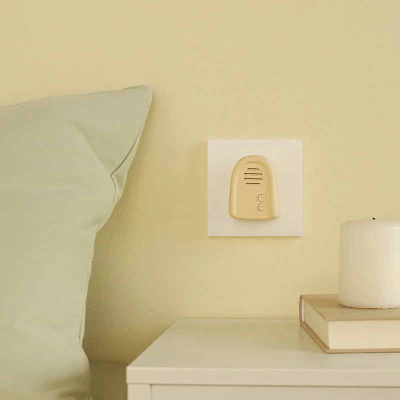 Wireless plug-in self-generating beeper doorbell in milky yellow or white for household use