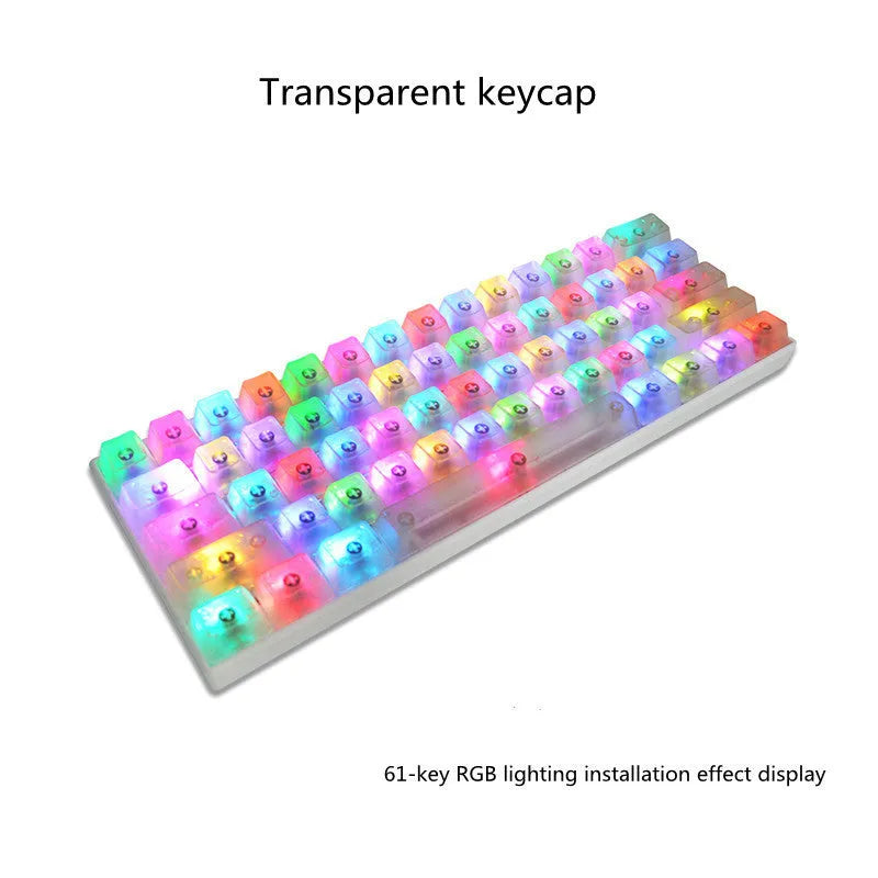 104-key PBT transparent keycap set in four translucent colours OEM profile mechanical keyboard