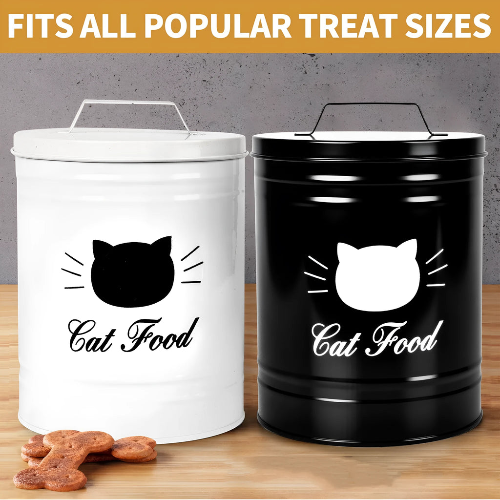 Round iron sheet storage can in black or white with moisture-proof design and 301-500ml capacity for household use
