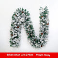 American-style flexible PVC Christmas rattan garland with flocked detailing in one of five colour options.