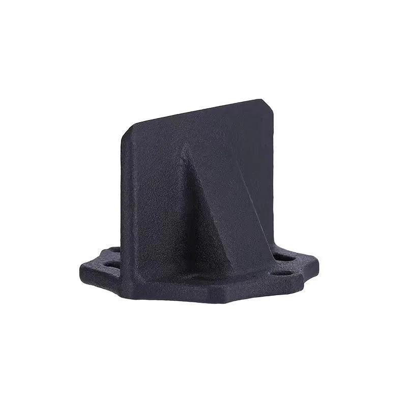 Mini cast iron square wood splitter for outdoor and household wood cutting on a wooden log