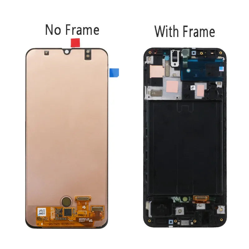 Samsung Galaxy A50 A50S black OLED incell monolithic LCD screen replacement front view
