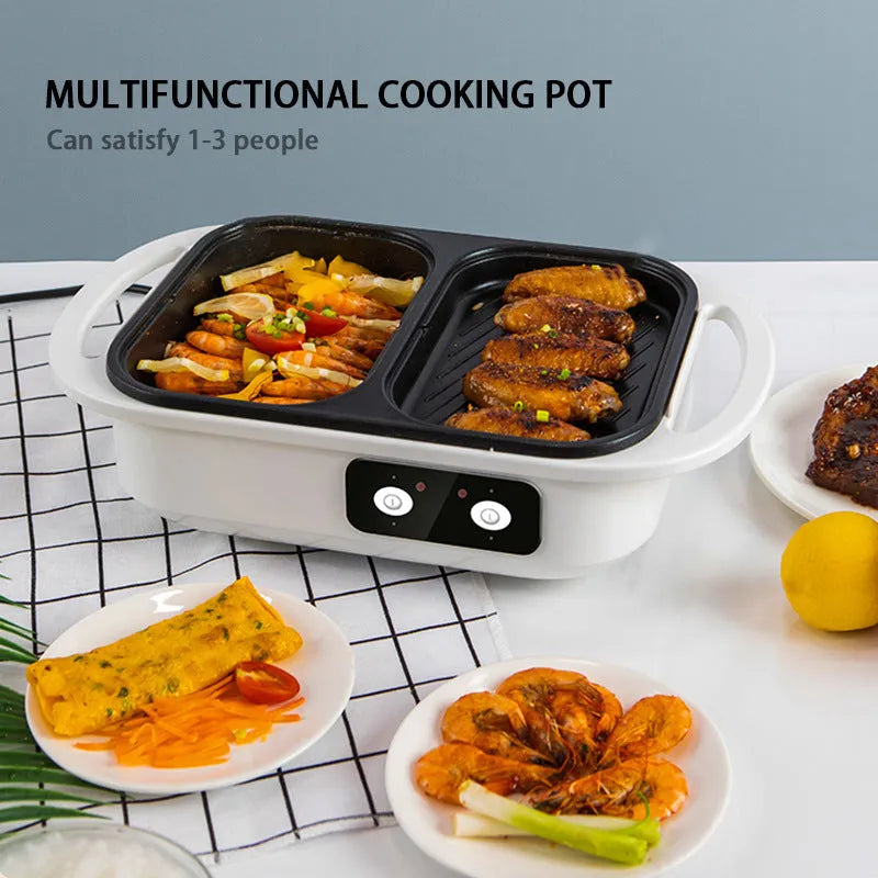 White household electric caldron frying oven with mechanical controls for 2-3 person meals