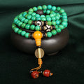 Natural turquoise beaded bracelet with 108 round 8mm polished beads in national style