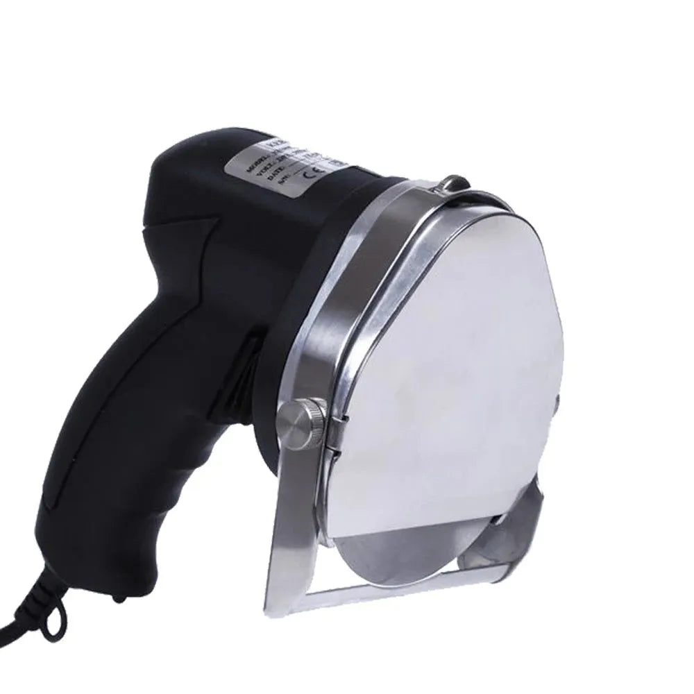 Black KS-100E electric meat cleaver with adjustable blade for commercial kitchens