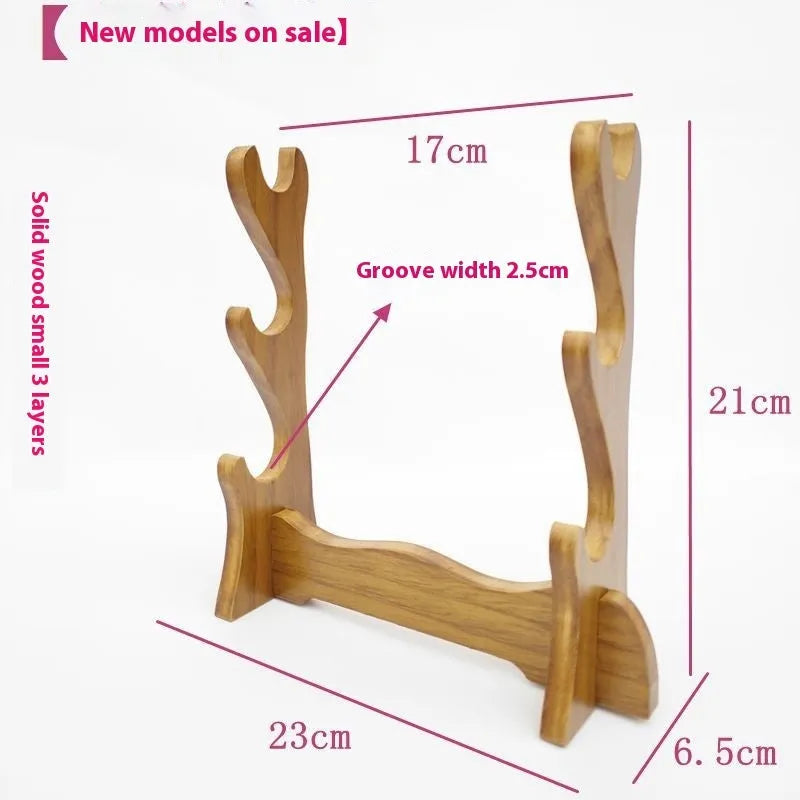 Chinese style solid wood multi layer bracket shelf with choice of 1 to 4 tiers.