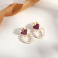 Geometric tassel design clip-on earrings in a metallic finish.