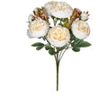 Artificial silk peony bouquet in champagne colour for home or wedding decoration.