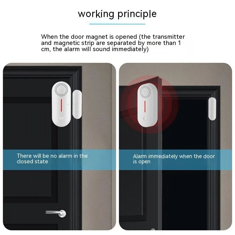 WiFi door magnetic sensor alarm wireless security device for smart homes