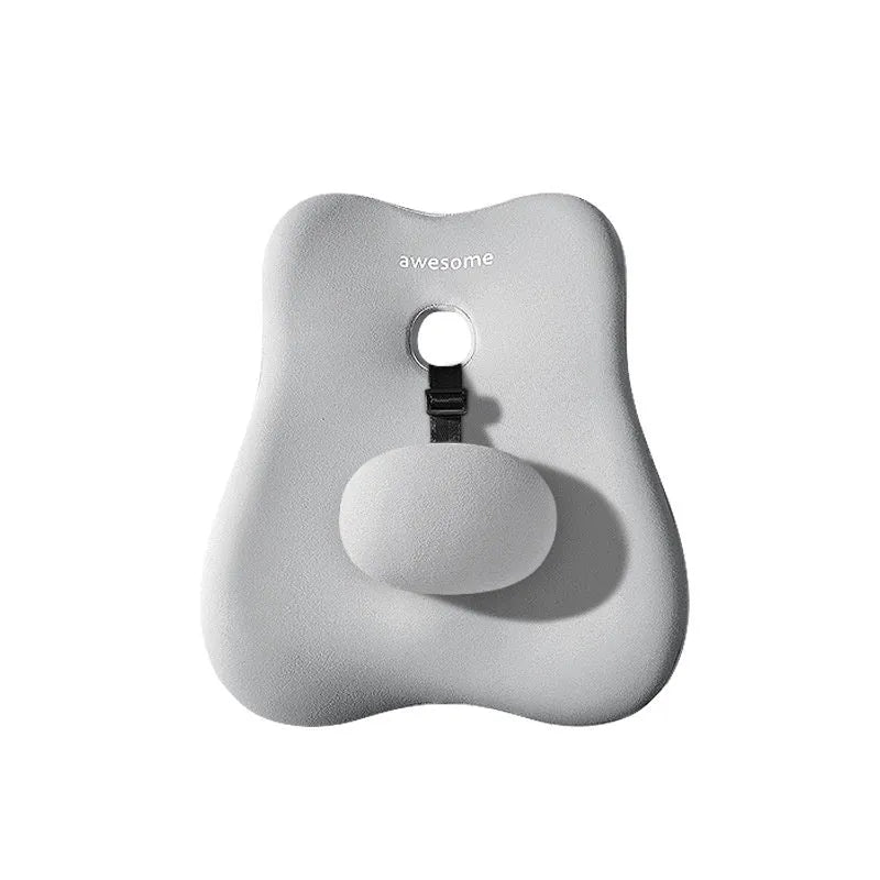 Bumpy lumbar support pillow in black standard texture for car seat neck and back relief