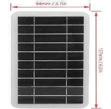 2W 5V portable solar panel charger with USB output, A-grade polycrystalline silicon, EVA laminated, PET cover, 157x94mm