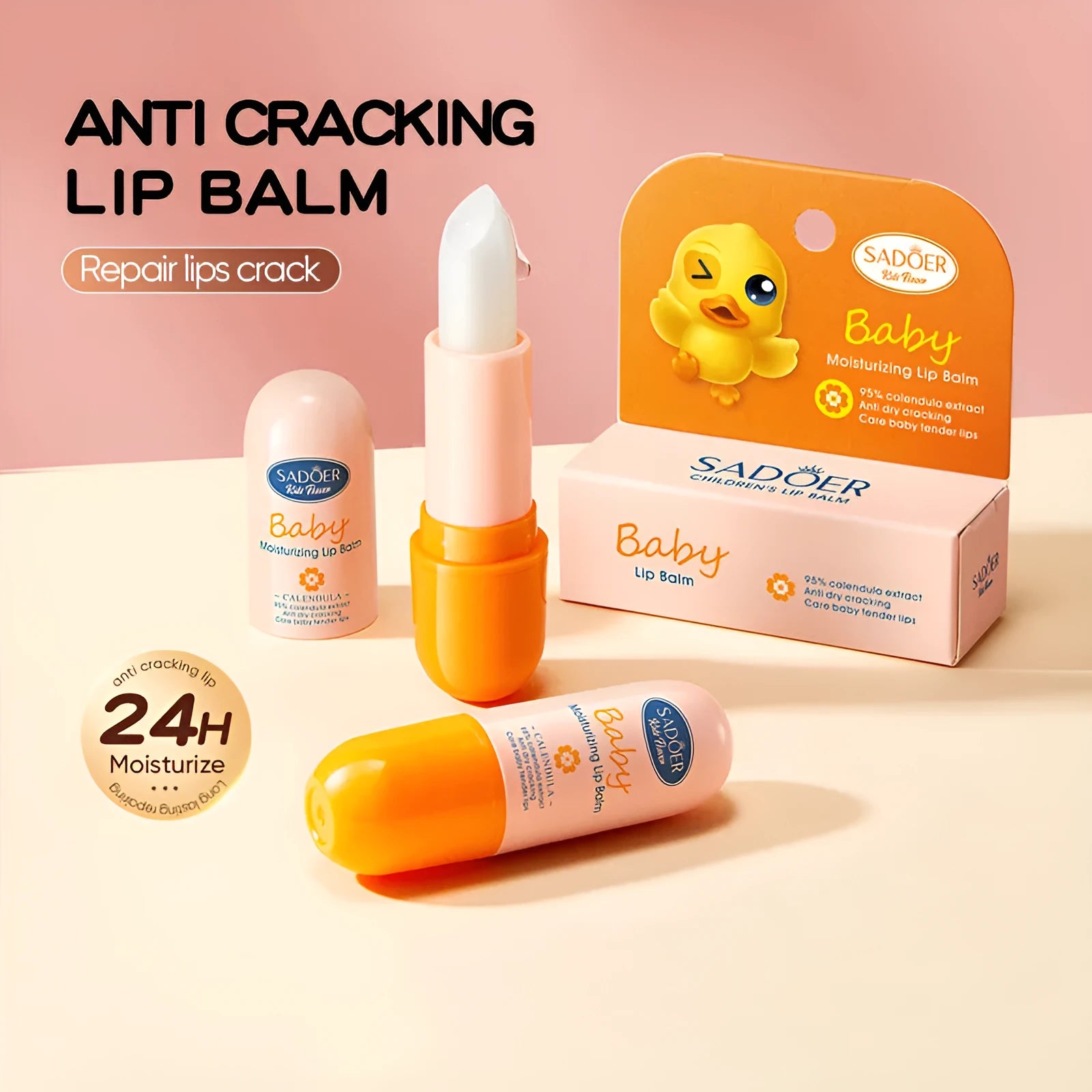 Anti-chapped lip moisturising lipstick tube with multiple flavour and formula variant options