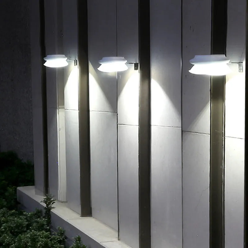 Outdoor fence wall lamp in black shell with white light, 9LED, 0.5W, 12.7x13.3x6.8cm