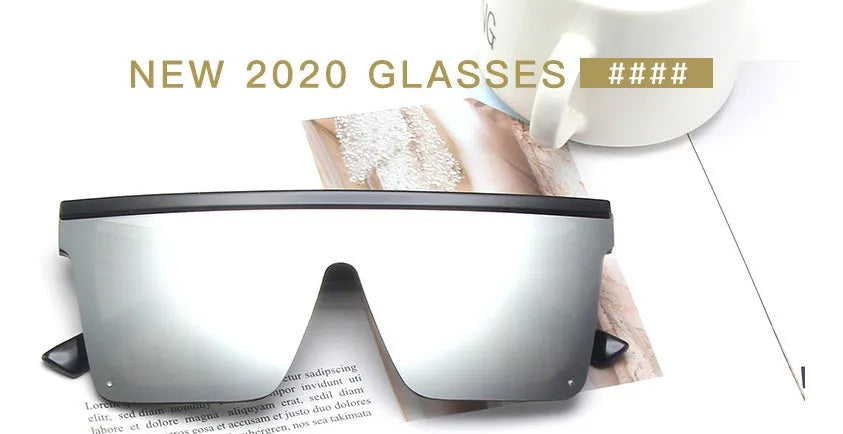 Retro rice nail sunglasses with PC frame and lens in Black frame white silver colour