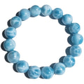 Blue Bodhi bracelet with natural crystal sea-pattern stones and pearl accents in Maillard style design