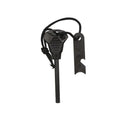 Outdoor camping multifunctional flint in black, 13cm magnesium rod with stainless steel scraper and survival whistle