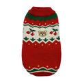 Christmas red cherry polyester pet sweater for small dogs and cats