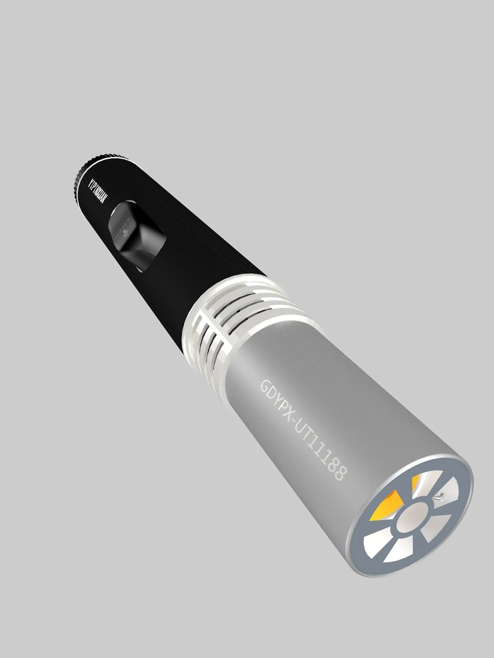 Portable flamethrower metal outdoor lighter in black with frosted finish and child lock