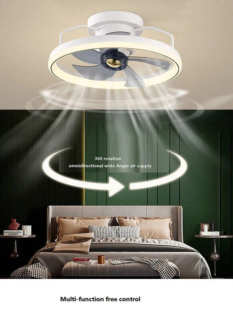 Φ500mm diameter ceiling fan lamp with integrated light fitting in modern simple style