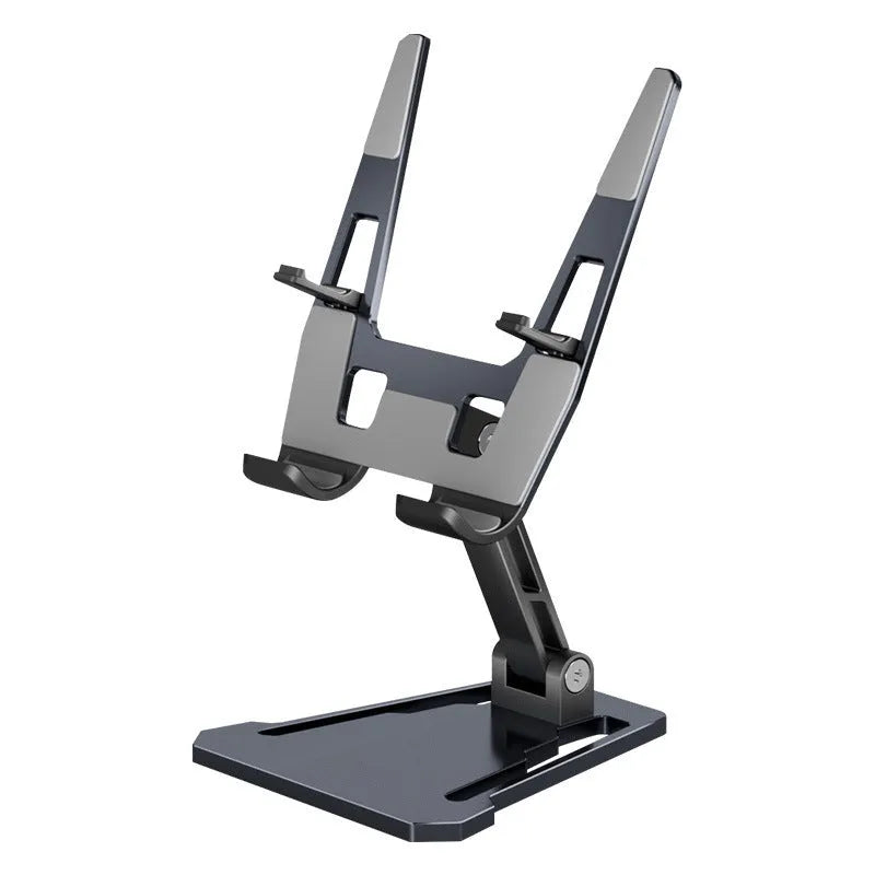 Creative desktop phone holder in aluminium alloy with radiator bracket, FZ01 style, on a desk