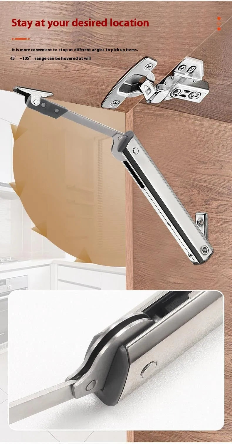 Cold rolled steel CRS tatami cabinet support rod with elf flap-up door mechanism