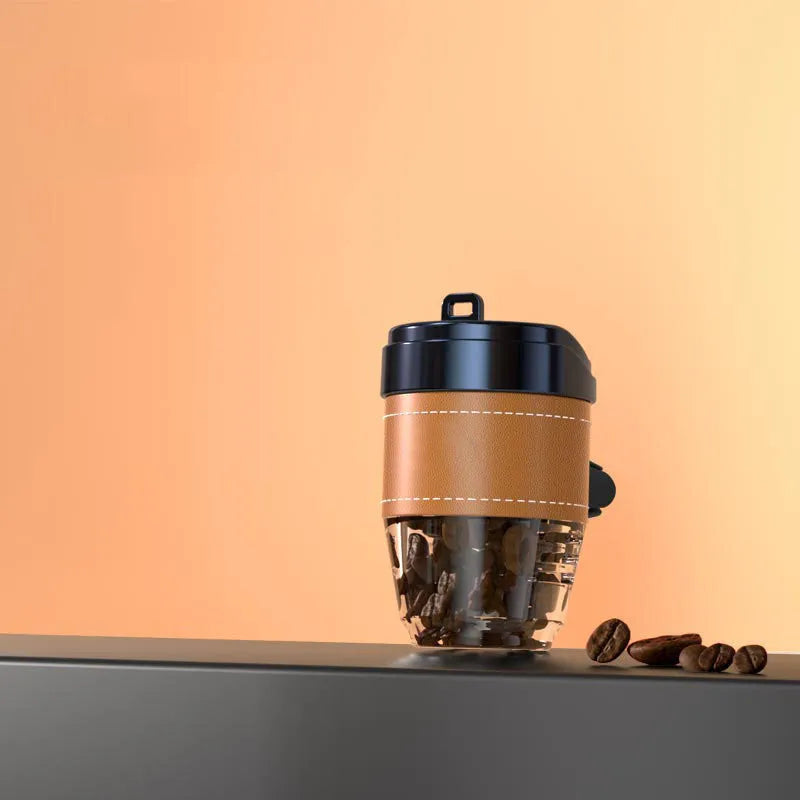 Coffee cup-shaped car air freshener with solid coffee beans fragrance in multiple colour options
