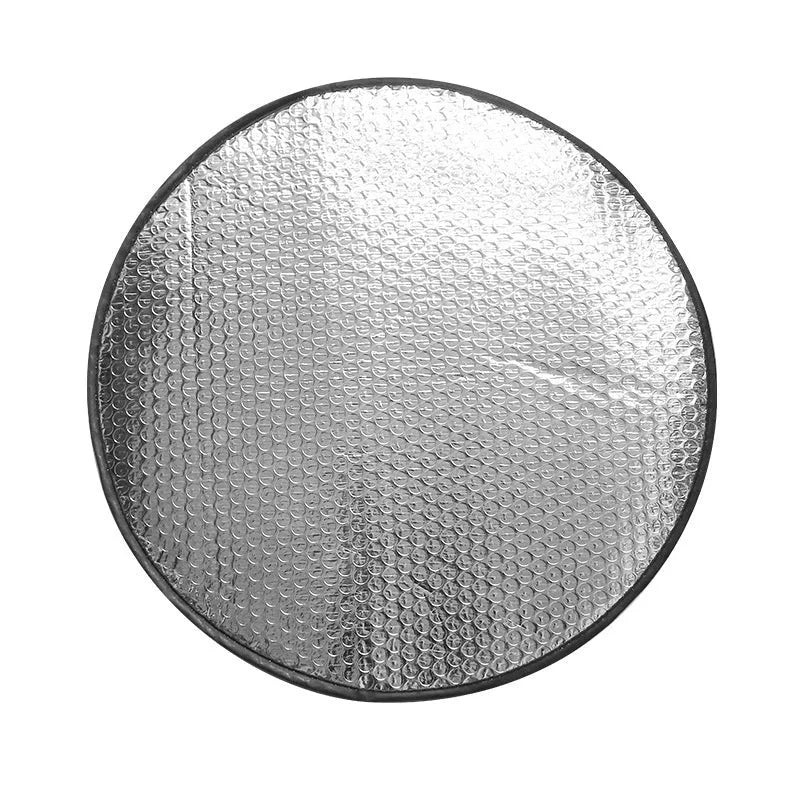 Car steering wheel sunshade cover in aluminium foil with universal fit and simple style