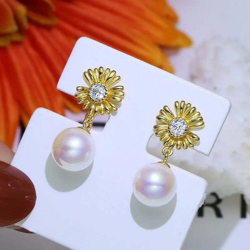 S925 sterling silver Baroque earring frames for DIY jewellery making in gold and silver colour options