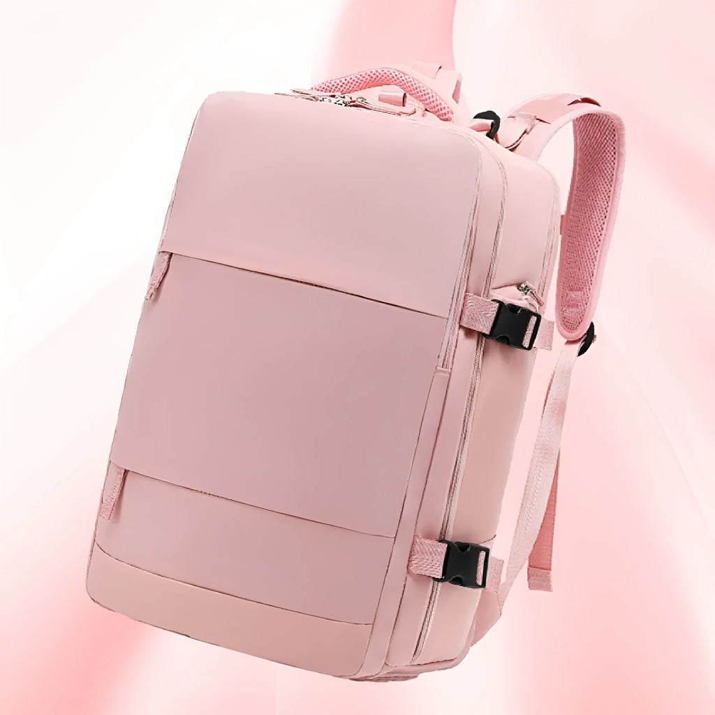 Large capacity multifunctional luggage backpack for men in black 235 simple, nylon, 20-35L capacity
