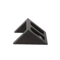 Black punk-style plastic pistol stand for toy gun display.