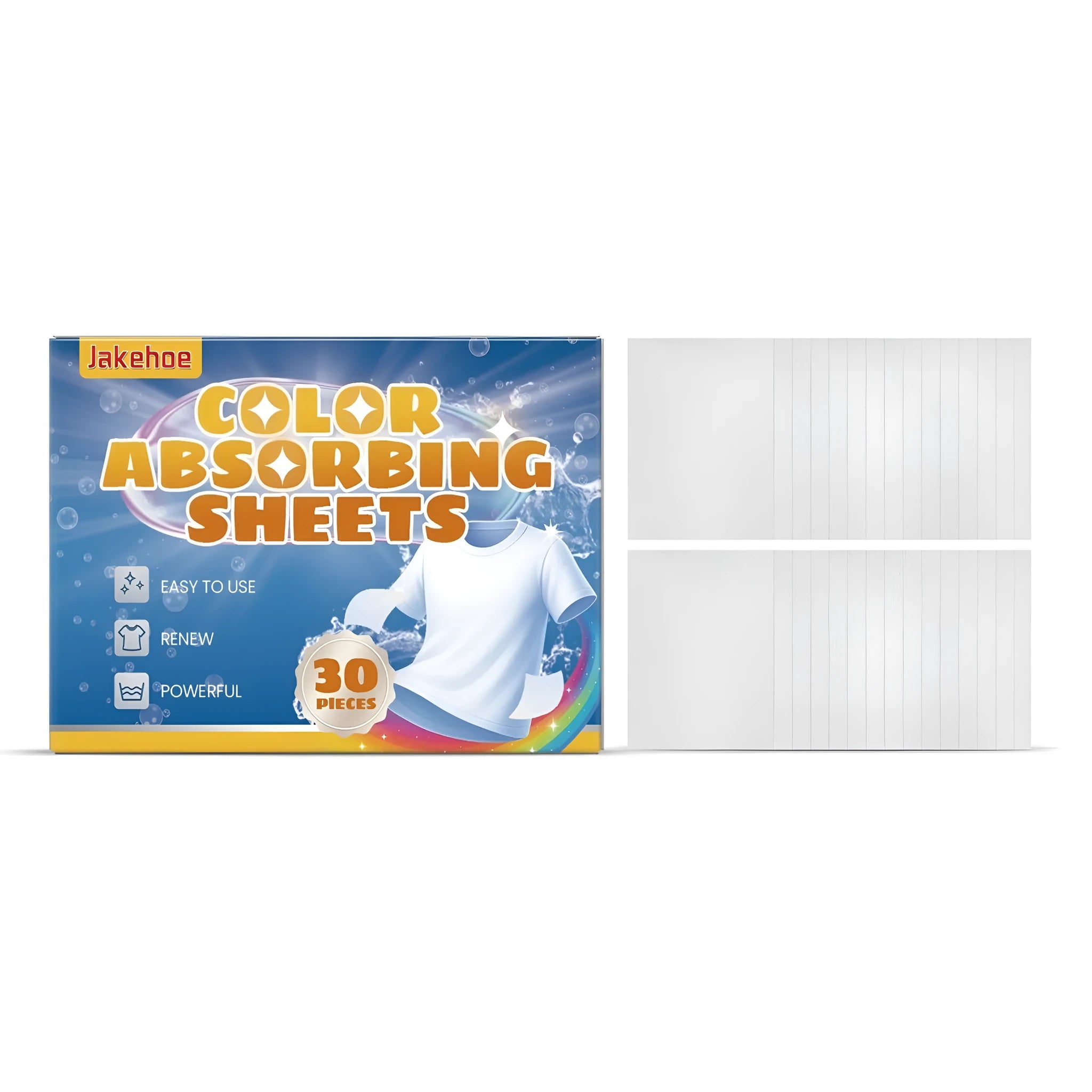 Pack of 30 colour absorbing sheets for hair dye stain protection on skin and surfaces