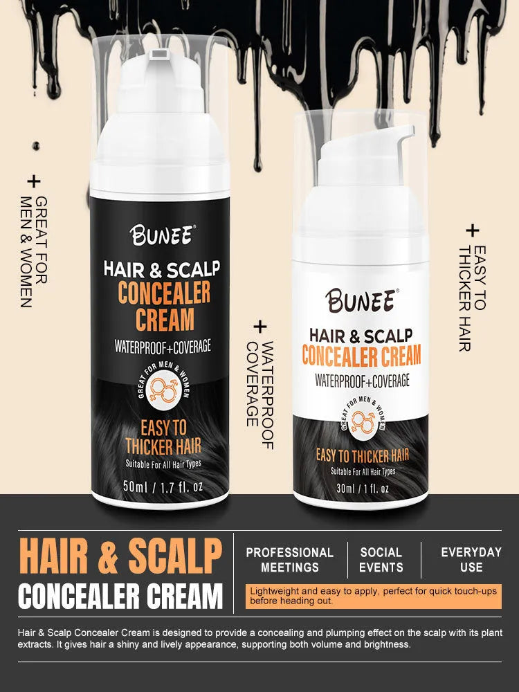 30 ml tube of dense fibre scalp concealer pomade for covering thinning hair areas.